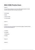 NHA CCMA Practice Exam Questions and correct Answers &lpar;100&percnt; VERIFIED&rpar;&vert; 2026&sol;2027