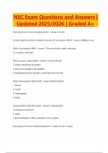 NSC Exam Questions and Answers &vert; Updated 2025&sol;2026 &vert; Graded A&plus;