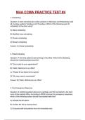 NHA CCMA PRACTICE TEST &num;4 Questions and correct Answers &lpar;100&percnt; VERIFIED&rpar;&vert; 2026&sol;2027