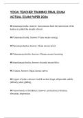 YOGA TEACHER TRAINING FINAL EXAM ACTUAL EXAM PAPER 2026