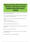 Statistics Portage CNSL 503 Exam 1 Questions and Answers &vert;Latest Updated 2025&sol;2026 &vert;Expert Verified
