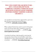 WGU C952 COMPUTER ARCHITECTURE -  SET 1 -5 EXAM 2026-2027 BANK  CURRENTLY TESTING COMPLETE EXAM  QUESTIONS WITH DETAILED VERIFIED  ANSWERS &sol;EXPERT VERIFIED &sol;ALREADY  GRADED A&plus;