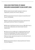WGU D351 FUNCTIONS OF HUMAN RESOURCE MANAGEMENT EXAM SCRIPT 2026