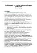 Technologie en Media in Opvoeding en Onderwijs P&lowbar;BTECHMOO Samenvatting alle Verplichte Literatuur 