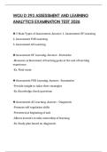 WGU D 293 ASSESSMENT AND LEARNING ANALYTICS EXAMINATION TEST 2026