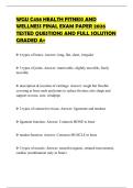 WGU C458 HEALTH FITNESS AND WELLNESS FINAL EXAM PAPER 2026 TESTED QUESTIONS AND FULL SOLUTION GRADED A&plus;