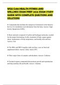 WGU C458 HEALTH FITNESS AND WELLNESS EXAM PREP 2026 EXAM STUDY GUIDE WITH COMPLETE QUESTIONS AND SOLUTIONS