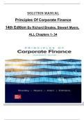 Principles of Corporate Finance 14th Edition &lpar;Brealey&comma; Myers&comma; Allen & Edmans&rpar; &ndash; Recently Revised Solution Manual with 100&percnt; Verified And Detailed Answers