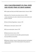 WGU C268 SPREADSHEETS PA FINAL PAPER 2026 SOLVED ITEMS ACCURATE MARKING