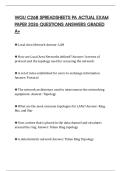 WGU C268 SPREADSHEETS PA ACTUAL EXAM PAPER 2026 QUESTIONS ANSWERS GRADED A&plus;