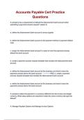Accounts Payable Cert Practice Questions and correct Answers &lpar;100&percnt; VERIFIED&rpar;&vert; 2026&sol;2027