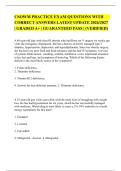 CSOWM PRACTICE EXAM QUESTIONS WITH CORRECT ANSWERS LATEST UPDATE 2026&sol;2027 &vert; GRADED A&plus; &vert; GUARANTEED PASS &vert; &lpar;VERIFIED&rpar;