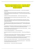 Clinical Annual Competency Exam &ndash; Fresenius with all Correct & 100&percnt; Verified Answers&vert; Latest Version &vert;Already Graded A&plus;