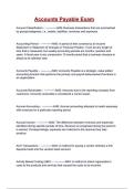 Accounts Payable Exam Questions and correct Answers &lpar;100&percnt; VERIFIED&rpar;&vert; 2026&sol;2027