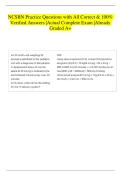 NCSBN Practice Questions with All Correct & 100&percnt; Verified Answers &vert;Actual Complete Exam &vert;Already Graded A&plus; 