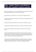 WGU - Health&comma; Fitness&comma; and Wellness C458 with complete solutions passed