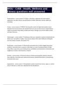 WGU - C458 - Health&comma; Wellness and Fitness questions well answered