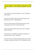 ALU 101 Practice Exam Questions And Answers With Verified Solutions &vert; Latest Update 2026&sol;2027 &lpar;Graded A&plus;&rpar;