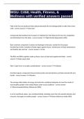 WGU- C458&semi; Health&comma; Fitness&comma; & Wellness with verified answers passed