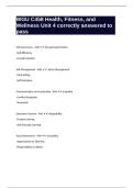 WGU C458 Health&comma; Fitness&comma; and Wellness Unit 4 correctly answered to pass