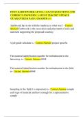 FDOT EARTHWORK LEVEL 1 EXAM QUESTIONS AND CORRECT ANSWERS &vert; LATEST 2026&sol;2027 UPDATE GUARANTEED PASS &vert; GRADED A&plus;&period;