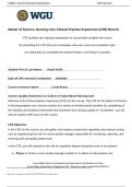 Western Governors University LEADERSHIP D030&vert; CBM2&colon; Clinical Practice Experience &vert; With complete 