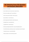 VA Tattooing Exam PSI Question and Answers 2025&sol;2026