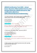 ARGUS Certification Test 2025 &ndash; Actual Exam- Questions With Verified Answers Plus Detailed Rationale ARGUS Enterprise &lpar;AE&rpar; certification objectives &lpar;Office&sol;Retail&sol;Industrial fundamentals&rpar;&period;