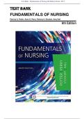 Test Bank - Fundamentals of Nursing 9th Edition &lpar;Potter&comma; 2017&rpar; Chapter 1-50 &vert;  All Chapters with Answers and Rationales