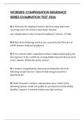 WORKERS COMPENSATION INSURANCE SERIES EXAMINATION TEST 2026