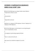 WORKERS COMPENSATION INSURANCE SERIES EXAM SCRIPT 2026