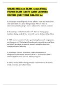 WILKES NSG 526 EXAM 1 2026 FINAL PAPER EXAM SCRIPT WITH VERIFIED SOLVED QUESTIONS GRADED A&plus;
