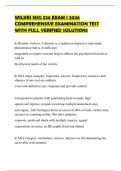 WILKES NSG 526 EXAM 1 2026 COMPREHENSIVE EXAMINATION TEST WITH FULL VERIFIED SOLUTIONS