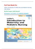 Full Test Bank For Leifer&rsquo;s Introduction To Maternity And Pediatric Nursing 10th Edition By Kim Cooper &comma;Kelly Gosnell All Chapters 1-34 &vert;Units I -IV &vert;VERIFIED ANSWERS