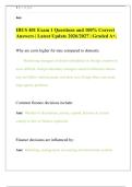 IBUS 401 Exam 1 Questions and 100&percnt; Correct Answers &vert; Latest Update 2026&sol;2027 &vert; Graded A&plus;&period;