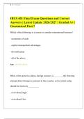 IBUS 401 Final Exam Questions and Correct Answers &vert; Latest Update 2026&sol;2027 &vert; Graded A&plus; &vert; Guaranteed Pass&excl;&excl;