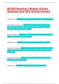 NCCER LVEL 1 MODULE 10 BASIC ELECTRICAL CONSTRUCTION DRAWINGS EXAM PACKAGE