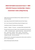 NSG3160 Health Assessment Exam 4 - NEW 2026&sol;2027 Review & Verified Q&A &vert; Grade A Guaranteed &vert; Galen College Nursing