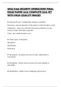 WGU D483 SECURITY OPERATIONS FINAL EXAM PAPER 2026 COMPLETE Q&A SET WITH HIGH-QUALITY IMAGES