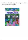 Test Bank for Brock Biology of Microorganisms 16th Edition By Michael T&period; Madigan&period;&vert;Questions and Answers with Rationales&comma; Graded A&plus;