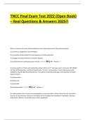 TNCC Final Exam Test 2022 &lpar;Open Book&rpar; &ndash; Real Questions & Answers 2025