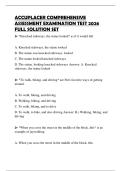 ACCUPLACER COMPREHENSIVE ASSESSMENT EXAMINATION TEST 2026 FULL SOLUTION SET