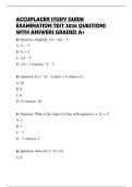 ACCUPLACER STUDY GUIDE EXAMINATION TEST 2026 QUESTIONS WITH ANSWERS GRADED A&plus;