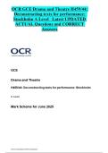 OCR GCE Drama and Theatre H459&sol;44&colon;   Deconstructing texts for performance&colon;   Stockholm A Level Latest UPDATED  ACTUAL Questions and CORRECT  Answers