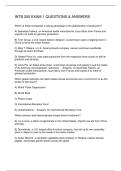 INTB 200 EXAM 1 QUESTIONS & ANSWERS
