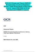OCR GCE Drama and Theatre H459&sol;45&colon;   Deconstructing texts for performance&colon;   Sweeney Todd&colon; Demon Barber of Fleet Street   A Level Latest UPDATED ACTUAL  Questions and CORRECT Answers