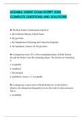 ACEABLE AGENT EXAM SCRIPT 2026 COMPLETE QUESTIONS AND SOLUTIONS