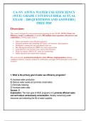 CA-NV AWWA WATER USE EFFICIENCY  &lpar;WUE&rpar; GRADE 1 STUDYGUIDE& ACTUAL   EXAM &ndash; 200 QUESTIONS AND ANSWERS &vert;  FREE PDF 
