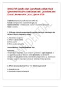 ANCC FNP Certification Exam Practice&colon;High-Yield Questions With Detailed Rationales&rdquo; Questions and Correct Answers the Latest Update 2026