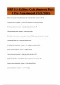 NRP 8th Edition Quiz Answers Part- 1 Pre-Assessment 2025&sol;2026